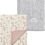 CREVENT 30''X40'' Cute Cozy Fluffy Warm Baby Blanket for Boys Infants Toddlers' Bedding Crib Cot Stroller, Baby Shower Birthday Newborn's Gift - Grey Cloud