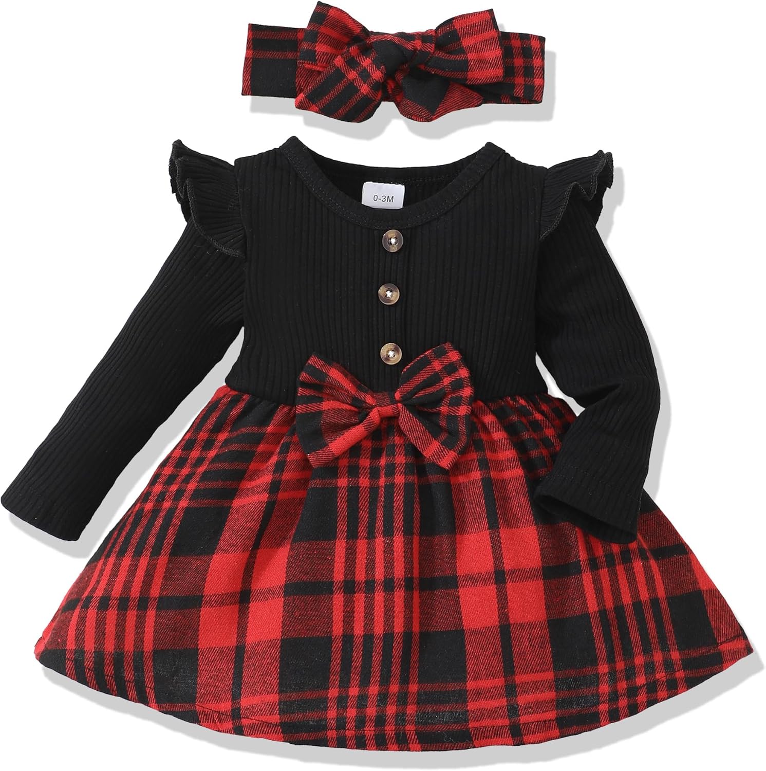 Baby Girl Dress Infant Clothes Newborn Fall Winter Outfits Plaid Dresses Cute Birthday Gifts Holiday Princess Dress for Girls