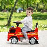 Costzon Ride On Push Car for Toddlers, Licensed Mercedes Benz Sliding Car w/Steering Wheel, Horn, Headlights, Under Seat Storage, Foot-to-Floor Riding Toy for Boys Girls 18-36 Months (Fire Truck, Red)