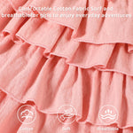 Neutocd Toddler Girls Skirt 4-Layer Ruffle Skort for School Summer Built in Shorts Cotton Skirts for Girls 18M-6Y
