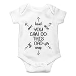 You Can Do This Dad - Funny Baby Essentials Bodysuit - Cute Baby Girl Clothes Newborn Boy Outfit (Newborn, White)