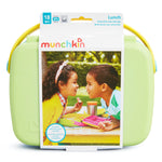 Munchkin Lunch Bento Box for Kids and Toddlers, Includes Stainless Steel Utensils, BPA-Free, 18 Months and Up, Blue/Green/Yellow