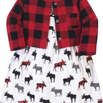 Hudson Baby Baby Girls' Cotton Dress and Cardigan Set