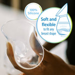 Dr. Brown's 100% Silicone One-Piece Breast Pump, Hands-Free Breast Milk Collector with Travel Lid and Travel Bag