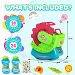 Bubble Machine for Toddlers Kids & Pets, with 8oz Safe Solution, Extra Large & Bubbles in Bubble Maker, Children & Pets Dog Toys Gift, Indoor/Outdoor Birthday Wedding Party Bubble Blower