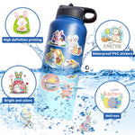 Holographic Easter Stickers, 100 Pcs Cute Easter Egg Stickers Bulk for Kids, Water Bottle Stickers Waterproof Vinyl Phone Skateboard Laptop Stickers, Aesthetic Sticker Packs for Girls Teens