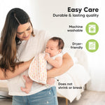 5-Pack Muslin Burp Cloths Baby Boy, Girl - Very Absorbent Baby Burp Cloth Rags, 8-Layers Viscose Derived from Bamboo Cotton Muslin Towel, Super Soft Spit Up Rags, No Shrink Washcloths (Prism)