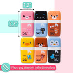 Mr. Pen- Eraser with Cover and Roller, 6 Pack, Animal Theme, Cute Erasers for Kids