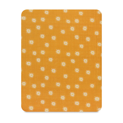 Babyletto 100% Organic Cotton All-Stages Midi Crib Sheet, GOTS-Certified, Fitted 360°, Ultra-Soft and Breathable Muslin - Golden Hour