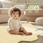 2PM SPORTS Green Butterfly Theme Baby Play Mat, Tummy Time Mat for Infant Newborn, Baby Play Gym Mat for Girl 0-6 6-12 Months, Activity Gym 5 Detachable Toys for Motor Skills & Sensory Development