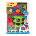 Melissa & Doug K's Kids Take-Along Shape Sorter Baby Toy With 2-Sided Activity Bag and 9 Textured Shape Blocks Sensory Toys, Travel Shape Sorter Toys For Toddlers And Infants