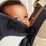 BabyBjörn Baby Carrier Mini, Anthracite, 3D Mesh | Newborn Carrier (7-25 lbs), Ergonomic, Easy-to-Use