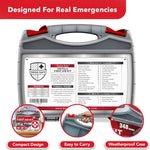 Swiss Safe 2-in-1 First Aid Kit for Car, Travel & Home, Businesses - Bonus Mini Kit for Medical Emergency Aid, Survival, Camping - FSA & HSA Eligible - 348 Pcs, Large Hardcase FAK