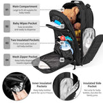 SHARKMOUTH Diaper Bag Backpack for Dad and Mom, Military Molle diaper Pack with Insulated Bottle Holders and Wipe Pocket