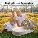 BNAKKON Travel Bassinet Portable Baby Bassinet, Baby Lounger for Newborn, Infant and Toddler, Suitable for Indoor & Outdoor Carrying, Mini Cribs Co Sleeper for Baby in Bed, Foldable Washable, Grey
