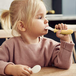 BabyBjörn Baby Spoon and Fork, 4 pcs, Powder Yellow