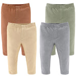 The Peanutshell Baby Boys or Girls Jeggings Set of 4-12-18 Months Size Jeans, Soft and Stretchy Pants, Boy and Girl Leggings, Infant Boy and Toddler Girl Clothes - Neutral Multicolor