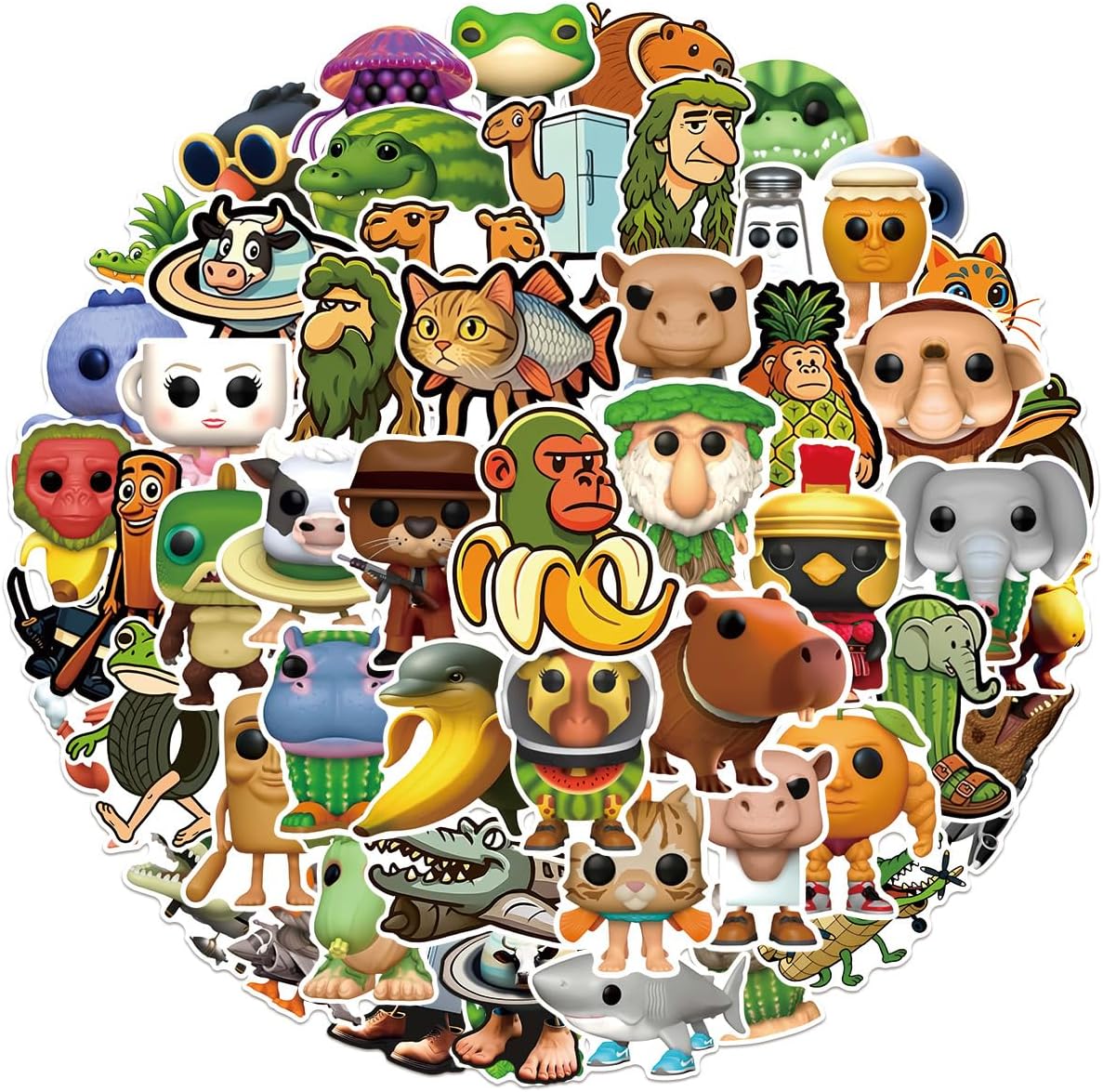 54pcs Cartoon Stranger Things 5 Stickers Pack,Waterproof Vinyl Stickers for Adult Teen Girl Laptop Skateboard Bike Guitar Water Bottle Travel Case Helmet Notebook Scrapbook