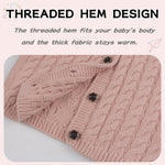 Peecabe Toddler Girl Sweaters Cable Knit Long Sleeve Crewneck Chunky Crochet Cardigans 1-6T (Skin Pink, 1T)