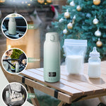 Portable Bottle Warmer Extended Battery Life - Dual Heating Modes for Breast Milk & Water, 17 Ounces, Fast Heating, Ideal for Travel, Outdoor, Baby Shower, Green