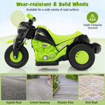 Costzon Kids Motorcycle, 6V Battery Powered Ride on Motorcycle with Bubble Maker, Music, LED Headlight, Forward & Backward, 3 Wheels Electric Motorcycle for Kids, Gift for Boys & Girls (Green)
