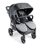 Gaggle by Foundations Roadster Duo Side by Side Double Stroller | Lightweight Compact Double Stroller for Toddlers | Easy to Fold & Maneuver | Amusement Park Approved | Black