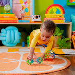 Bright Starts Easy-Grasp Oball Bundle Gift Set - Grasp The Day, Ball and Rattle Toys 2-Pack, BPA Free, Unisex, Newborn+