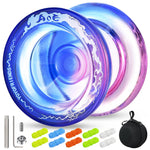 Responsive Yoyo for Kids Beginners, Professional Yoyo AOE for Finger Spin Tricks, Dual Purpose Yo-yo with Unresponsive Bearing for Adults+10 Strings+Bearing Removal Tool+Storage Bag