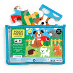 Mudpuppy Playful Pets – 12 Piece Puzzle with Reusable Zipper Pouch Featuring Colorful and Fun Illustrations of Pets Perfect for Easy Storage and Travel