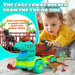 JoyBuilders 18 in 1 Dinosaur Toys for Kids 3-5, Dinosaur Truck Toys for Kids with 2 Pull Back Cars, 8 Dino Figures, Dinosaur Toys for Boys and Girls, Birthday Party Favors&Christmas Presents for Kids