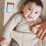 BabyBjörn Bouncer Balance Soft, Light Beige, Woven/Jersey, Tri-Fabric | 2-in-1 Adjustable Baby Bouncer Seat and Toddler Chair, Newborn to Toddler (8-29 lbs), 4 Positions, Lightweight & Portable