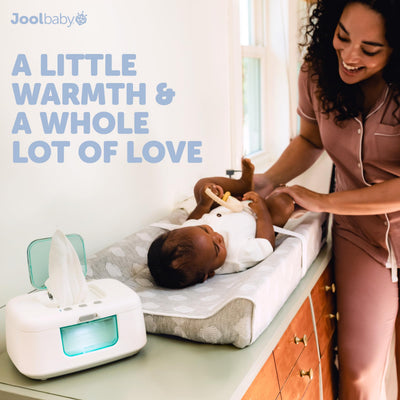 Jool Baby TinyBums Baby Wipe Warmer & Dispenser with LED Changing Light & On/Off Switch (Aqua)