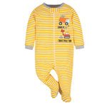 Gerber Baby Boy's 4 Pack Sleep 'N Play Footie, Transportation Zone, 6-9 Months