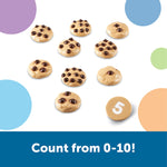 Learning Resources Smart Counting Cookies - Chocolate Chip Play Food, Preschool Activities, Toddler Sensory Toy, Play Kitchen Accessories, Sorting and Stacking, Fine Motor Numbers , Math Games