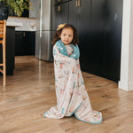 Copper Pearl Large Premium Knit Baby 3 Layer Stretchy Quilt Blanket Cheyenne