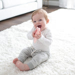 Dr. Brown's Flexees Teether, Pink Bunny, Soft 100% Silicone Baby Teether, BPA Free, 3m+, 1 Pack