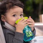 Chicco 360° Spoutless Sippy Cup 9+ Months, 9oz Toddler Training Cup, 2-in-1 Trainer with Removable Membrane for Open Cup, Spill-Resistant Rim, BPA-Free, Green