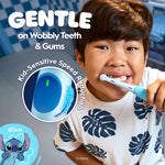 Oral-B iO Kids Limited Rechargeable Electric Powered Toothbrush, Stitch - Automatic Pressure Sensor - 3 Cleaning Settings - Music Timer - 28 Day Battery Life - Travel Case