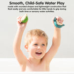 PlanToys® Sea Life Bath Set Wooden Montessori Tactile and Imaginative Water Play Toy | Fine Motor, Sensory Exploration and Cause and Effect Learning | Eco Friendly Ocean Bath Activity