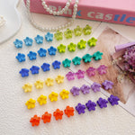 96pcs Baby Girl Hair Clips - 24 Multicolors Mini Flower Claw Clips in Organizer Box
