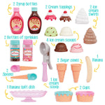 Battat- Play Circle- Toy Food – Ice Cream Set – Kitchen Accessories For Kids- Pretend Play- Sweet Treats Ice Cream Parlour- 3 years + (21 Pcs)
