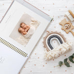 Keepsake Baby Memory Book for Boys and Girls – Timeless First 5 Year Baby Book – Neutral Journal Scrapbook or Photo Album - Record a Milestone for Every Event from Birth to Age 5