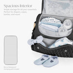 Hannah & Sophia Belle Convertible Baby Diaper Backpack & Bag in Black, Large Size, Dual Sided Water Resistant Changing Mat Included, Detachable Shoulder Straps, Easy To Use