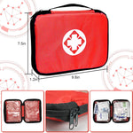 Travel-First Aid-Kit Car-Home 300PCS Survival-Kit Outdoor-Adventure - Small Portable Red Emergency Essential Sets Office Hiking Camping Business Public Must Have First Aid Gear Equipment 1st Aid