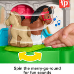 Fisher-Price Little People Toddler Toy Friendly Horses Stable Playset with Sounds, Figures & Accessories for Kids Ages 1+ Years