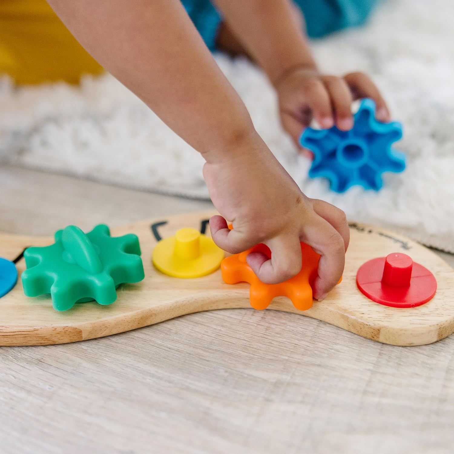 Melissa & Doug Rainbow Caterpillar Gear Toy With 6 Interchangeable Gears - For Toddlers And Babies