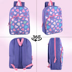 Trail maker 15 Inch Kids Backpacks for Boys & Girls | Preschool, Kindergarten, Elementary School Backpacks with Adjustable, Padded Straps (Happy Hearts)