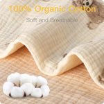 100% Organic Cotton 52x28 Inches Muslin Crib Sheets Fitted Crib Mattress Sheet for Baby Girls & Boys, Soft Boho Neutral Toddler Bedding Bed Sheets Fits Well Standard Size Crib Mattress 28x52 Inches