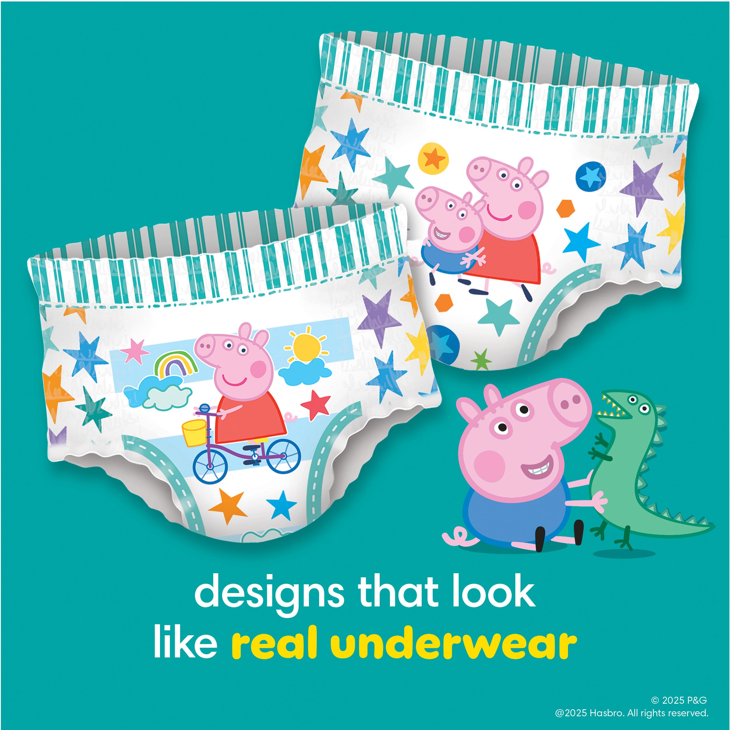 Pampers Training Pants - Easy Ups Girls & Boys - Size 2T-3T, 74 Count, Peppa Pig Potty Underwear (Packaging May Vary)
