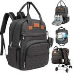 KeaBabies Diaper Bag Backpack - Large Baby Diaper Bag with Changing Pad, Baby Boy, Girl, Travel Backpack for Mom and Dad, Waterproof, Multi Function Durable (Charcoal)